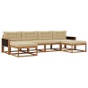 Ensemble de canapés d'extérieur 6 pcs Naturel et Beige 630857630857