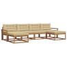 Ensemble de canapés d'extérieur 6 pcs Naturel et Beige 630860630860