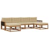 Ensemble de canapés d'extérieur 6 pcs Naturel et Beige 630861630861