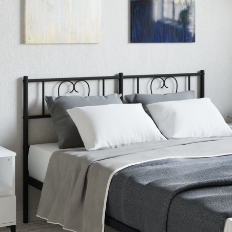  Tête de lit métal noir 160 cm 