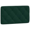 Coussin de tête de lit vert foncé 80 cm velours 630869630869