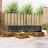 Ensemble de canapés d'extérieur 5 Pièce Naturel et Anthracite 630873630873