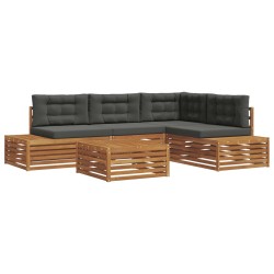 Ensemble de canapés d'extérieur 5 Pièce Naturel et Anthracite 630873630873