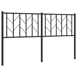  Tête de lit métal noir 150 cm 