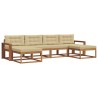 Ensemble de canapés d'extérieur 6 pcs Naturel et Beige 630879630879