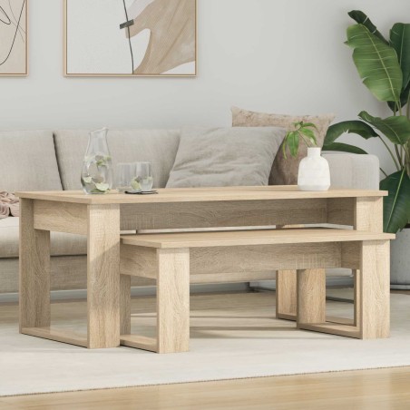 Ensemble de tables basses 2 pcs Chêne Sonoma Bois d'ingénierie 630881630881