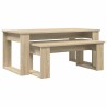 Ensemble de tables basses 2 pcs Chêne Sonoma Bois d'ingénierie 630881630881