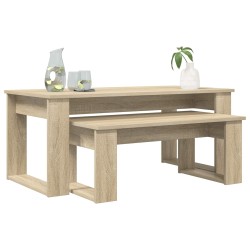 Ensemble de tables basses 2 pcs Chêne Sonoma Bois d'ingénierie 630881630881