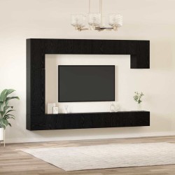 Ensemble meuble TV 9 pcs Chêne noir Bois d'ingénierie 630882630882