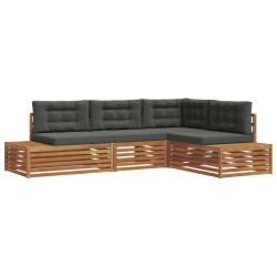 Ensemble de canapés d'extérieur 4 Pièce Naturel et Anthracite 630887630887