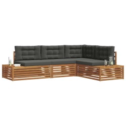 Ensemble de canapés d'extérieur 4 Pièce Naturel et Anthracite 630887630887