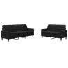 Ensemble de canapés 2 pcs avec coussins Noir Velours 630888630888