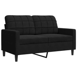 Ensemble de canapés 2 pcs avec coussins Noir Velours 630888630888