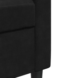 Ensemble de canapés 2 pcs avec coussins Noir Velours 630888630888