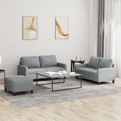 Ensemble de canapés 3 pcs avec coussins Gris clair Tissu 630892630892