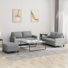 Ensemble de canapés 3 pcs avec coussins Gris clair Tissu 630892630892