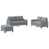 Ensemble de canapés 3 pcs avec coussins Gris clair Tissu 630892630892