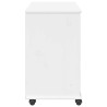 Cabinet roulant Blanc 63,5 x 39 x 65,5 cm Bois de Pin Massif 630899630899