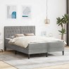 Cadre de lit avec matelas Gris clair 160 x 200 cm Velours 630900630900