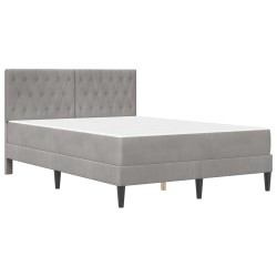 Cadre de lit avec matelas Gris clair 160 x 200 cm Velours 630900630900