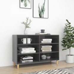 Buffet Gris brillant 103,5x35x70 cm bois d'ingénierie 630903630903