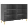 Buffet Gris brillant 103,5x35x70 cm bois d'ingénierie 630903630903