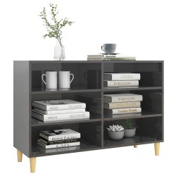 Buffet Gris brillant 103,5x35x70 cm bois d'ingénierie 630903630903