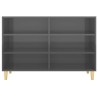 Buffet Gris brillant 103,5x35x70 cm bois d'ingénierie 630903630903