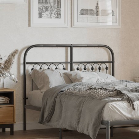  Tête de lit métal noir 120 cm 