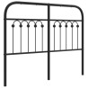  Tête de lit métal noir 120 cm 
