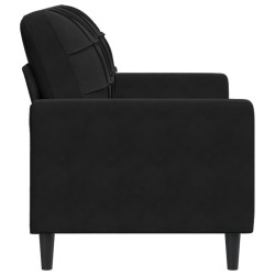 Canapé à 2 places Noir 120 cm Velours 630908630908