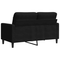 Canapé à 2 places Noir 120 cm Velours 630908630908