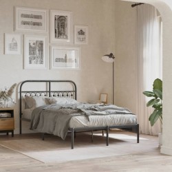  Tête de lit métal noir 120 cm 