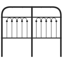  Tête de lit métal noir 120 cm 