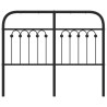  Tête de lit métal noir 120 cm 
