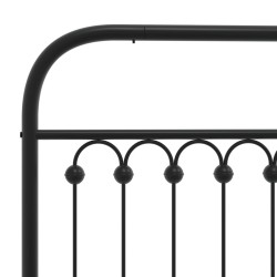  Tête de lit métal noir 120 cm 