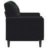Canapé 2 places avec oreillers décoratifs noir 120 cm velours 630922630922