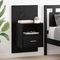 Cabinet de chevet avec tiroir 2 pcs Chêne noir 50 x 32.5 x 80cm 630925630925