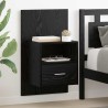 Cabinet de chevet avec tiroir 2 pcs Chêne noir 50 x 32.5 x 80cm 630925630925