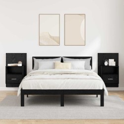 Cabinet de chevet avec tiroir 2 pcs Chêne noir 50 x 32.5 x 80cm 630925630925