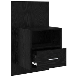 Cabinet de chevet avec tiroir 2 pcs Chêne noir 50 x 32.5 x 80cm 630925630925