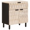 Cabinet de chevet Blanc 50 x 33 x 60 cm Bois de mangue massif 630926630926