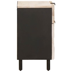 Cabinet de chevet Blanc 50 x 33 x 60 cm Bois de mangue massif 630926630926
