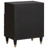 Cabinet de chevet Noir 50 x 33 x 62 cm Bois de mangue massif 630928630928