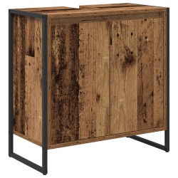 Cabinet de salle de bain avec porte Bois Ancien 60 x 30 x 60 cm 630929630929