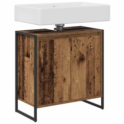 Cabinet de salle de bain avec porte Bois Ancien 60 x 30 x 60 cm 630929630929