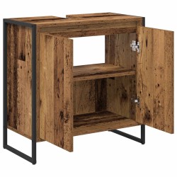 Cabinet de salle de bain avec porte Bois Ancien 60 x 30 x 60 cm 630929630929