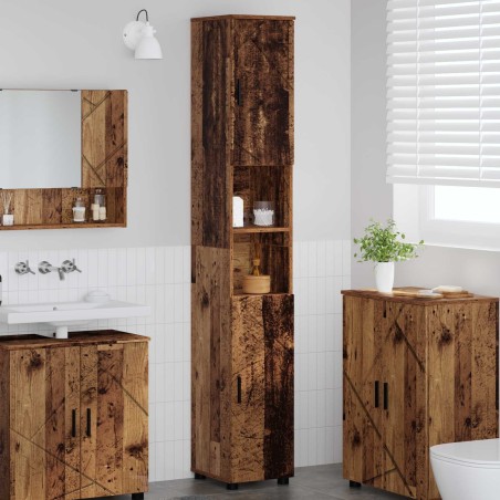 Cabinet de salle de bain Bois Ancien 30 x 35 x 192 cm 630930630930