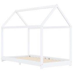 Cadre de lit d'enfant Blanc Bois de pin massif 90 x 200 cm 630932630932