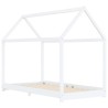 Cadre de lit d'enfant Blanc Bois de pin massif 90 x 200 cm 630932630932